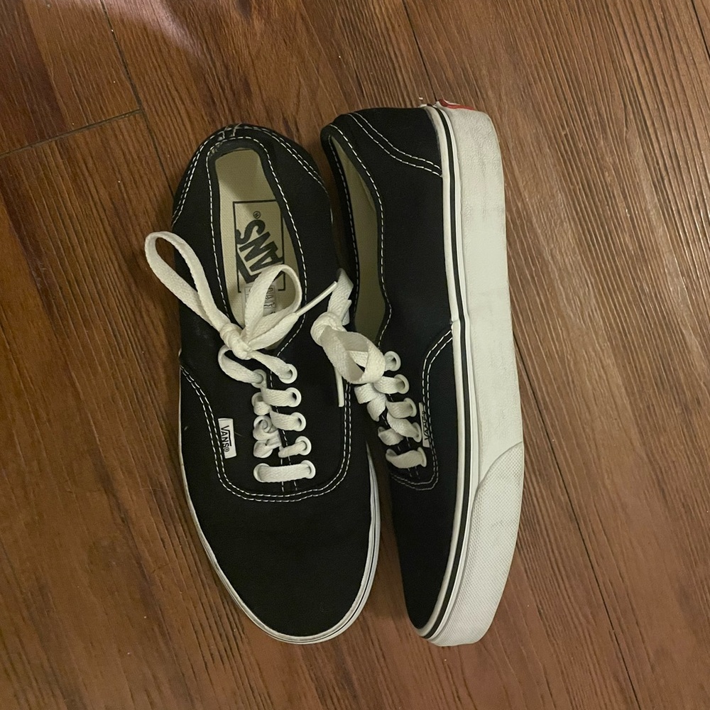 Black low top Vans